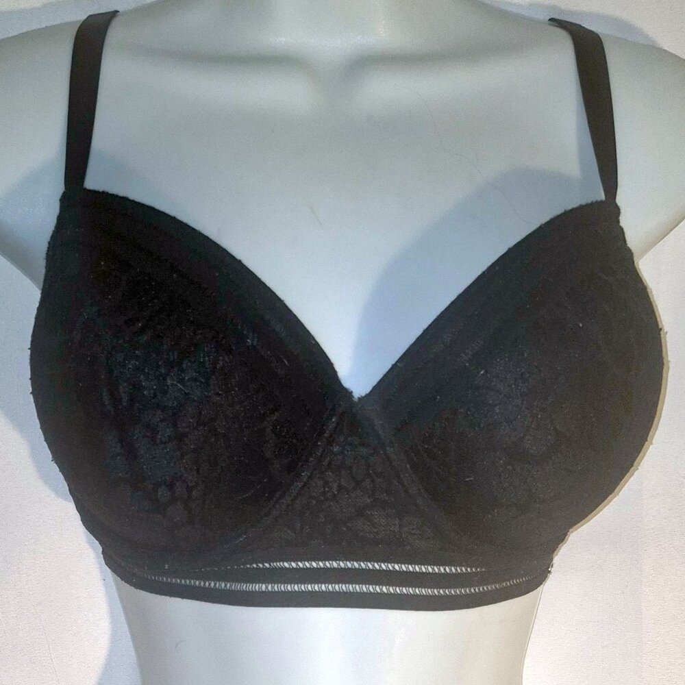 PINK underwire Bra, Black, padded, 36DD